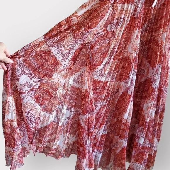 NWT Topshop Womens Paisley Print Cover-Up Chiffon Maxi Dress Size Small - Picture 11 of 13